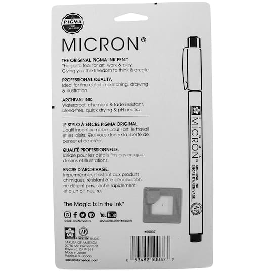 Pigma® Micron® Black Fine Line Ink Pens